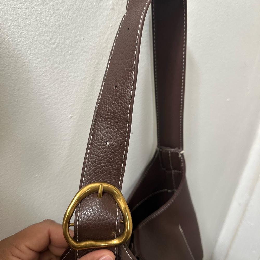Steve Madden Dark Brown Leather Shoulder Bag - Picture 7 of 11
